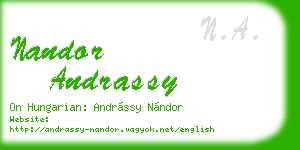 nandor andrassy business card